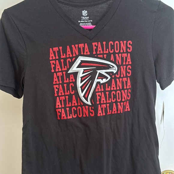 NFL Atlanta Falcons T Shirts Black and Red Kids - Picture 2 of 3